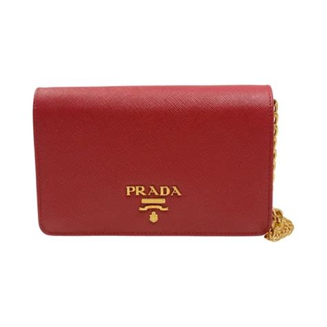 Prada Women's 1BP006 NZV F068Z Red Saffiano Leather 